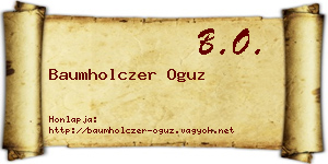 Baumholczer Oguz névjegykártya